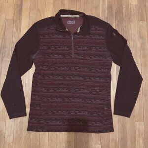 Smartwool Mens 1/4 Zip Merino Wool Blend Long Sleeve Pullover Shirt Size XL